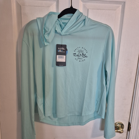 Salt Life Women's Seaglass Bay Performance SLX Hoodie - Picture 1 of 12